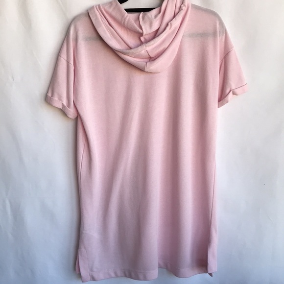 Forever 21 pink hooded short sleeve tunic - Picture 6 of 8